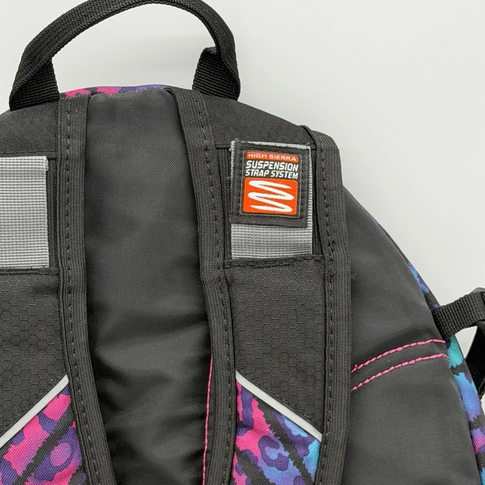 High Sierra Fatboy Backpack Pink Purple Teal School Bag Suspension Strap 19.5